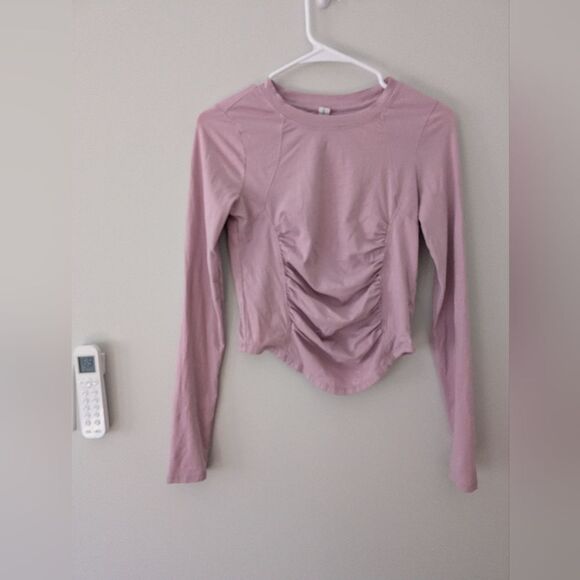 NWOT Daily Practice by Anthropologie Fitted Scoop-Neck Top Pink Mauve Size XS - Picture 2 of 5